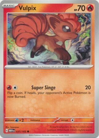 Vulpix - 037/165 - Common Scarlet &amp; Violet 151 Singles