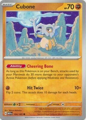 Cubone - 104/165 - Common Scarlet &amp; Violet 151 Singles