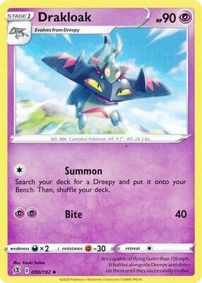 Drakloak - 090/192 - Uncommon
Sword &amp; Shield: Rebel Clash Singles