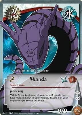 SH Manda &quot;Risky Bet&quot; - N-221 - Super Rare Naruto: Dream Legacy  Gold Foil