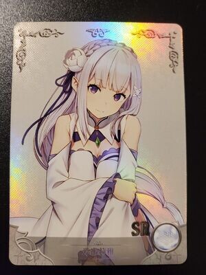 SH Goddess Story Waifu Anime Card - Re:Zero - Emilia - NS-2M08SR-01