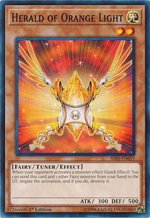 Herald of Orange Light - SR05-EN019 - Common 1st Edition Wave of Light Singles