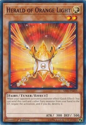 Herald of Orange Light - SR05-EN019 - Common 1st Edition Wave of Light Singles