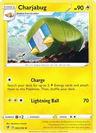 Charjabug - 065/192 - Uncommon Sword &amp; Shield: Rebel Clash Singles