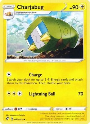 Charjabug - 065/192 - Uncommon Sword &amp; Shield: Rebel Clash Singles