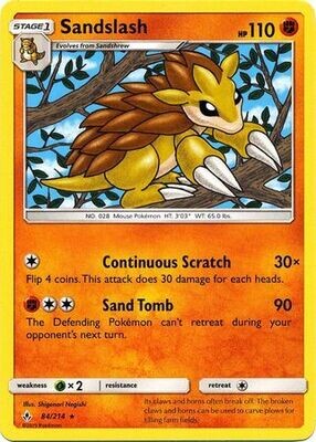 Sandslash - 84/214 - Rare
Sun &amp; Moon: Unbroken Bonds Singles