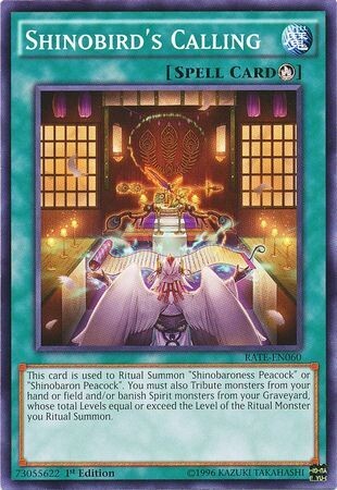 Shinobird&#39;s Calling - RATE-EN060 - Common 1st Edition Raging Tempest 1st Edition Singles (espanol)