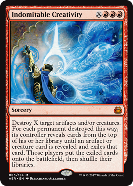 Indomitable Creativity 085/184
Aether Revolt Singles  (Español)