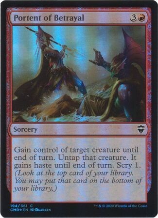 Portent of Betrayal 194/361 - Foil Commander Legends Foil Singles