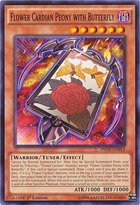Flower Cardian Peony with Butterfly - INOV-EN014 - Common 1st Edition Invasion Vengeance 1st Edition Singles