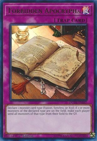 Forbidden Apocrypha - DUDE-EN047 - Ultra Rare 1st Edition Duel Devastator 1st Edition Singles