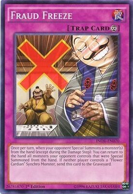 Fraud Freeze - INOV-EN070 - Common 1st Edition Invasion Vengeance 1st Edition Singles (espanol)