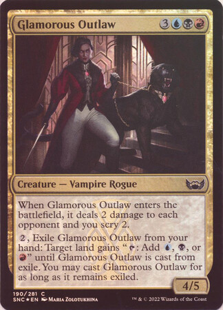 Glamorous Outlaw 190/281 - Foil Streets of New Capenna Foil Singles