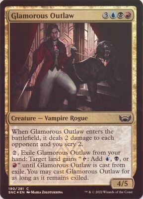 Glamorous Outlaw 190/281 - Foil Streets of New Capenna Foil Singles