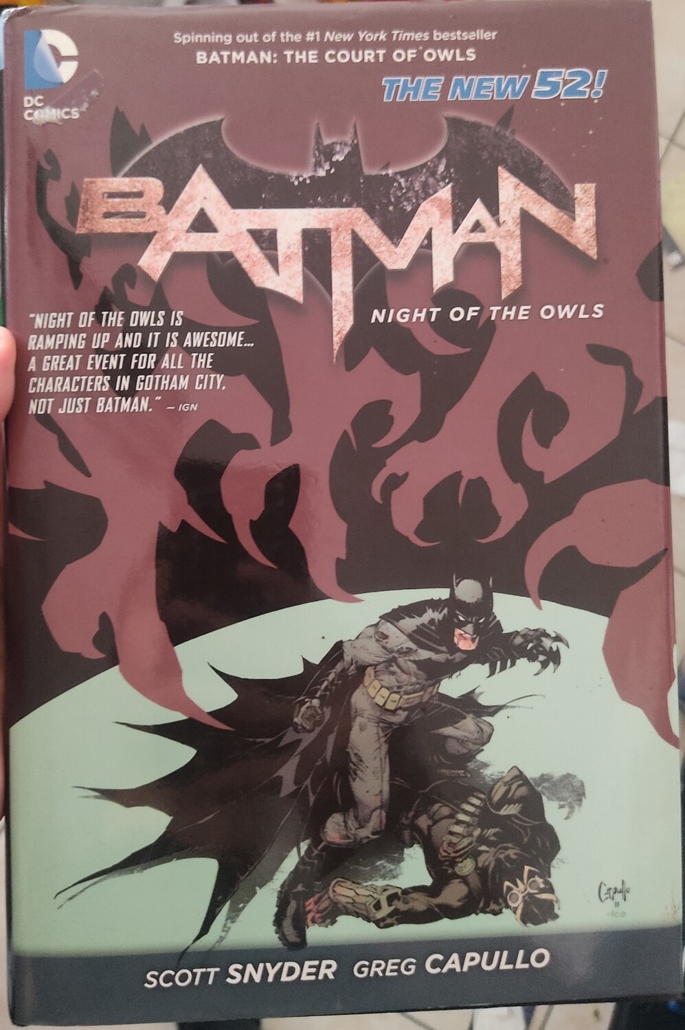 BA Batman Night of the Owls TP DC Comics Tapa Dura Ingles