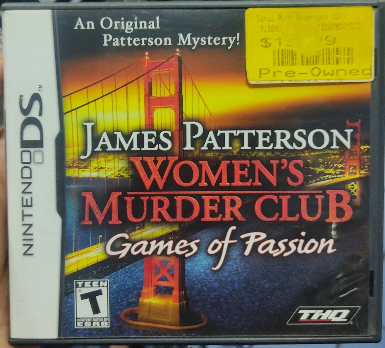 SJ2 James Patterson Women Murders Club Games of Passion Nintendo DS Usado Completo