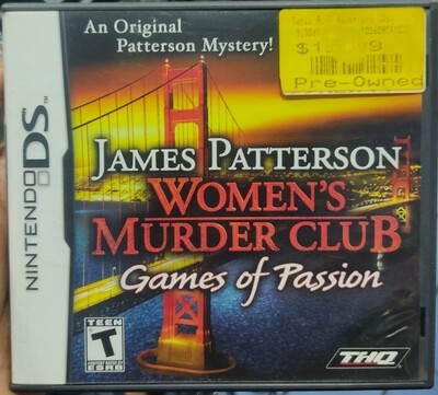 SJ2 James Patterson Women Murders Club Games of Passion Nintendo DS Usado Completo