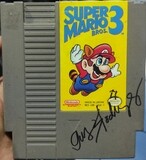 SJ Super Mario Bros 3 NES Cartucho Nintendo Firmado Guz Rodriguez