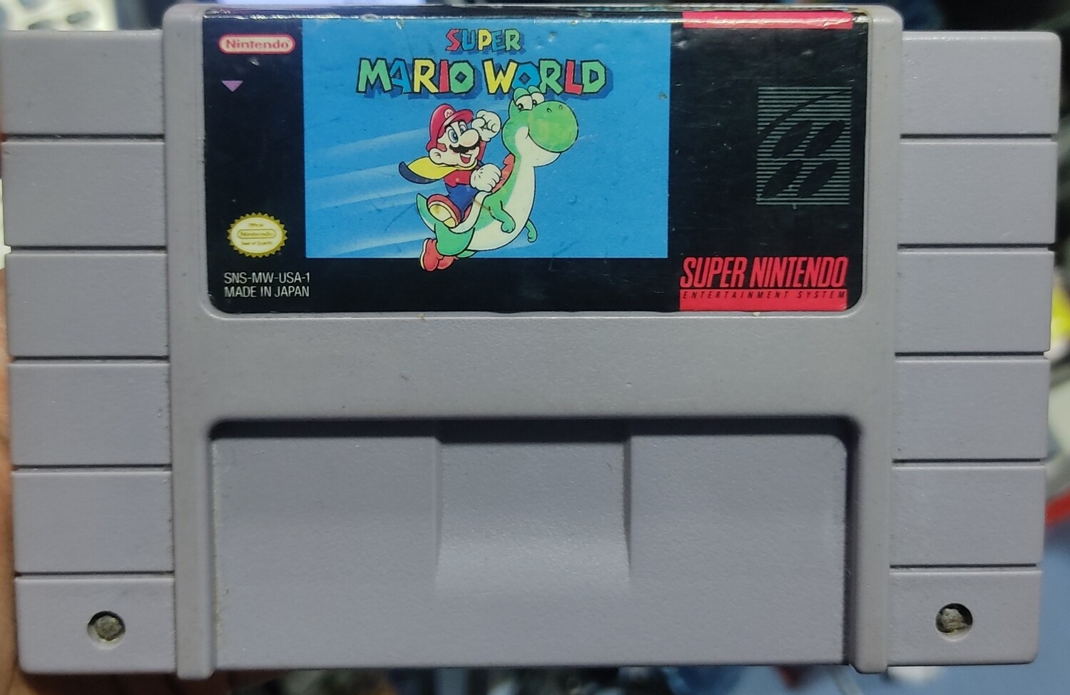SJ Super Mario World Super Nintendo Cartucho