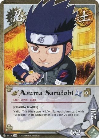 Asuma Sarutobi [Chakra Blades] - 1173 - Common
Naruto: Tournament (Chibi) Pack 3 Foil