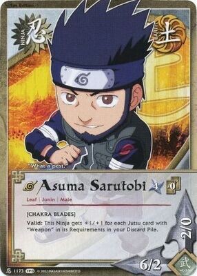 Asuma Sarutobi [Chakra Blades] - 1173 - Common
Naruto: Tournament (Chibi) Pack 3