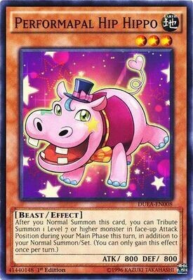 Performapal Hip Hippo - DUEA-EN008 - Common 1st Edition Duelist Alliance 1st Edition Singles