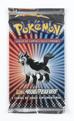 SH EX Rubi Zafiro Booster Pack Pokemon TCG Espanol