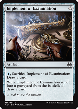 Implement of Examination 156/184
Aether Revolt Singles (Dañada)