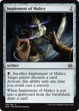 Implement of Malice 159/184 - Aether Revolt Singles