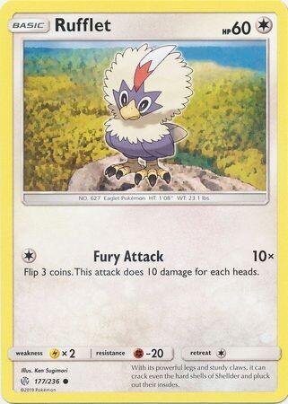 Rufflet - 177/236 - Common Sun &amp; Moon: Cosmic Eclipse Singles