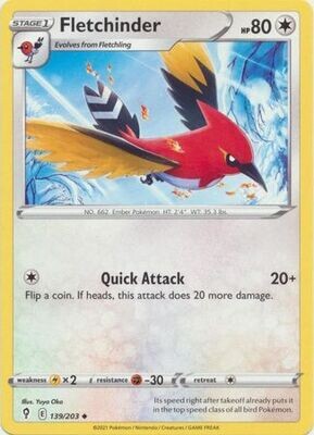Fletchinder - 139/203 - Uncommon
Sword &amp; Shield: Evolving Skies Singles *Espanol*