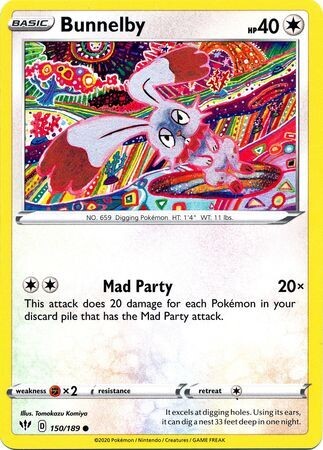Bunnelby - 150/189 - Common
Sword &amp; Shield: Darkness Ablaze Singles