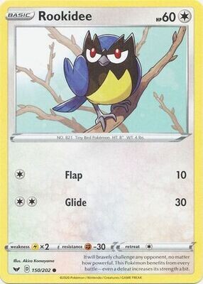 Rookidee - 150/202 - Common
Sword &amp; Shield (Base Set) Singles