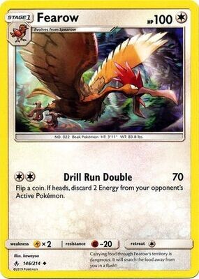 Fearow - 146/214 - Uncommon
Sun &amp; Moon: Unbroken Bonds Singles