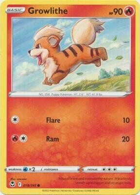 Growlithe - 019/195 - Common
Sword &amp; Shield: Silver Tempest Singles