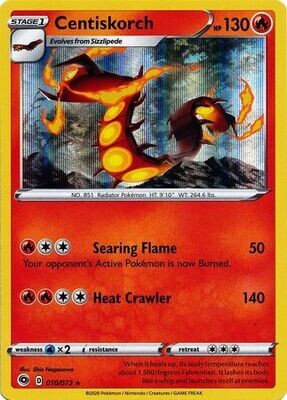 Centiskorch - 010/073 - Holo Rare Champion&#39;s Path Singles