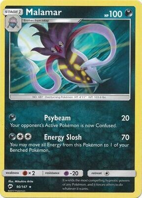 Malamar - 90/147 - Rare
Sun &amp; Moon: Burning Shadows Singles