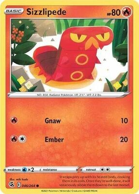 Sizzlipede - 046/264 - Common
Sword &amp; Shield: Fusion Strike Singles