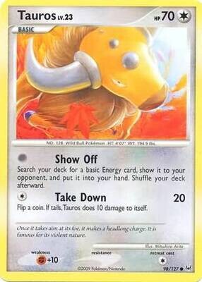 Tauros - 98/127 - Common Platinum (Base Set) Singles