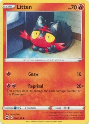 Litten - 030/195 - Common
Sword &amp; Shield: Silver Tempest Singles