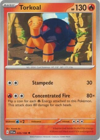 Torkoal - 035/198 - Uncommon
Scarlet &amp; Violet (Base Set) Singles