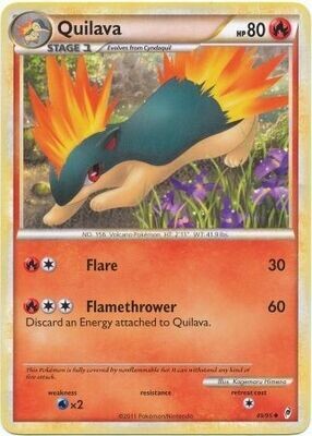 Quilava - 49/95 - Uncommon
Call of Legends Singles