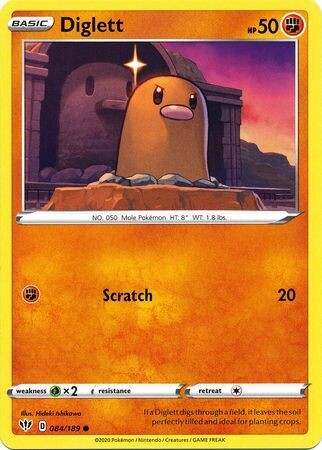 Diglett - 084/189 - Common
Sword &amp; Shield: Darkness Ablaze Singles