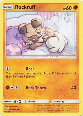 Rockruff - 123/236 - Common
Sun &amp; Moon: Cosmic Eclipse Singles