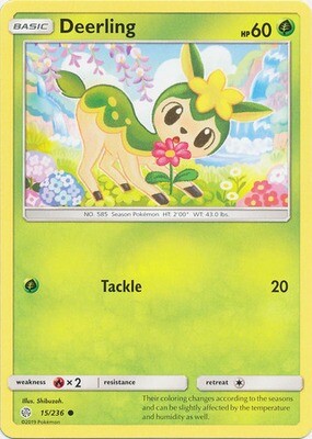 Deerling - 15/236 - Common Sun &amp; Moon: Cosmic Eclipse Singles *Espanol*