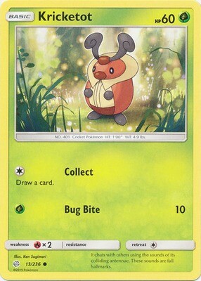 Kricketot - 13/236 - Common Sun &amp; Moon: Cosmic Eclipse Singles (Español)