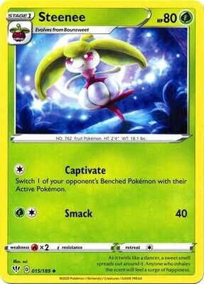 Steenee - 015/189 - Uncommon Sword &amp; Shield: Darkness Ablaze Singles