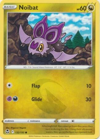 Noibat - 132/195 - Common Sword &amp; Shield: Silver Tempest Singles