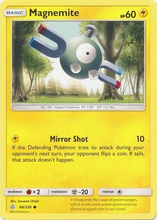 Magnemite - 68/236 - Common
Sun &amp; Moon: Cosmic Eclipse Singles