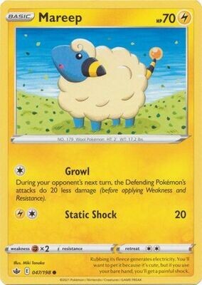 Mareep - 047/198 - Common Sword &amp; Shield: Chilling Reign Singles *Espanol*